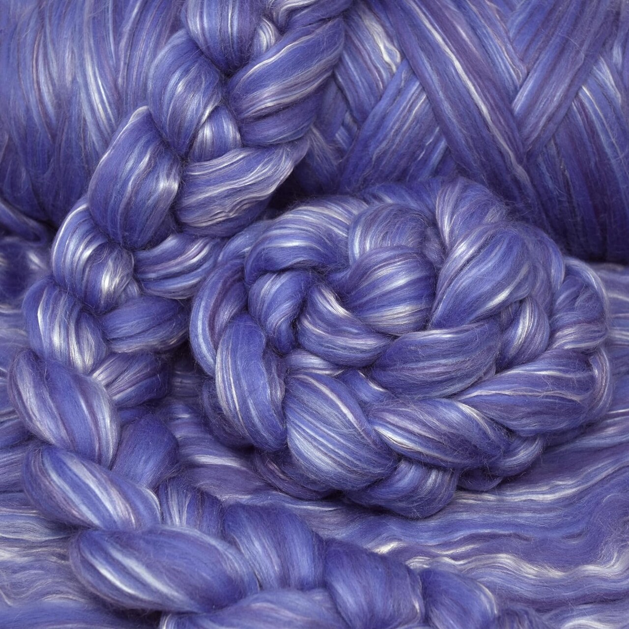 Merino Silk Luxe Tonal Designer Blend. Superfine Merino, Mulberry Silk, Tussah Silk. Top Roving for Spinning or Felting.